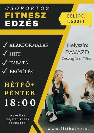 Csoportos fitnesz edzés borítóképe